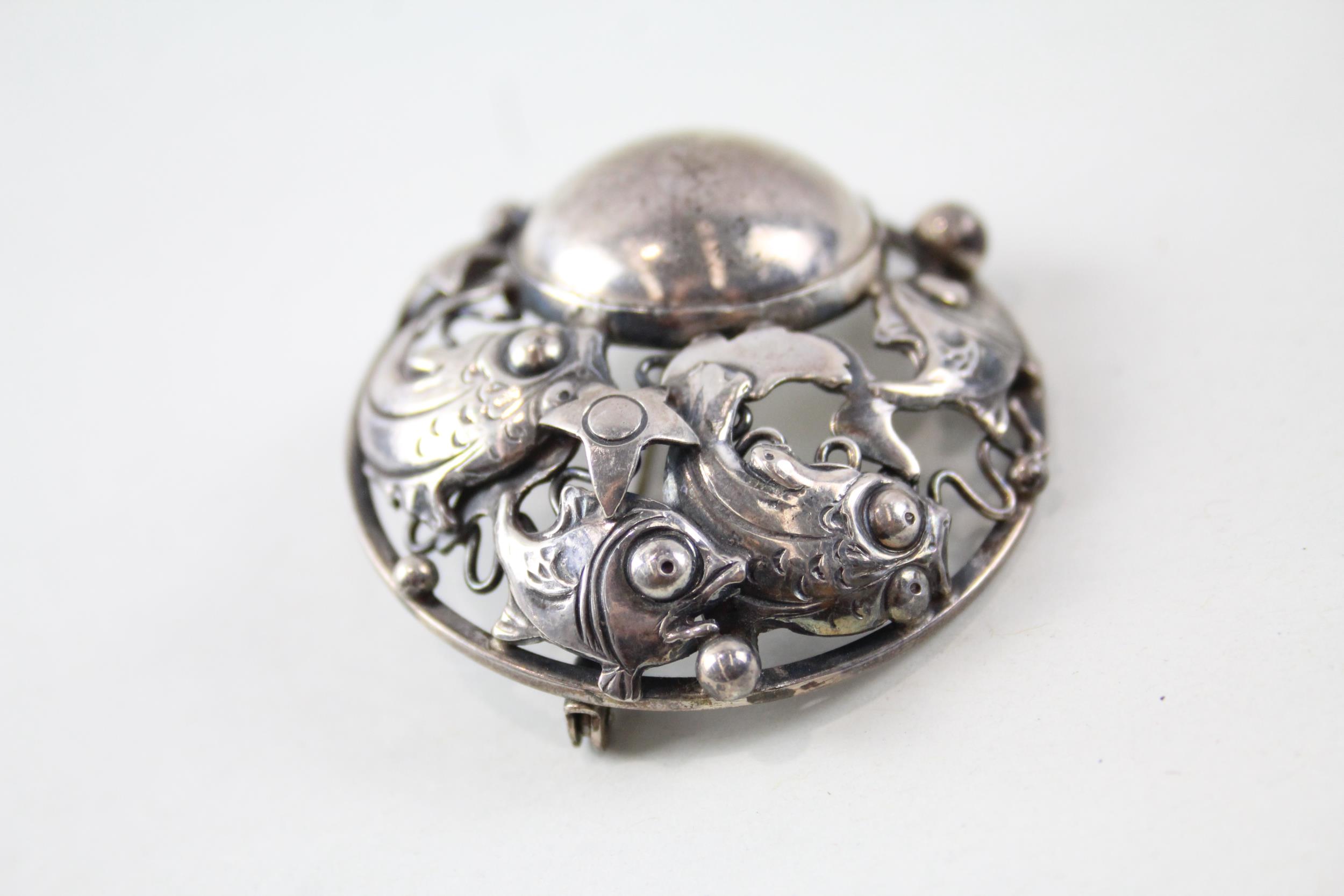 Two silver Scandi brooches including NE From (16g) - Image 2 of 6