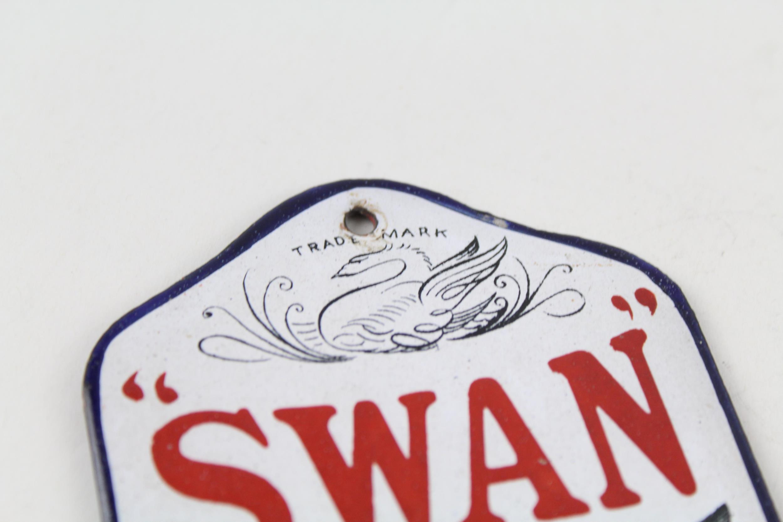 Vintage SWAN INK Advertising Repro Enamel Sign / Wall Plaque // Dimensions - 8cm(w) x 18cm(h) In - Image 2 of 6