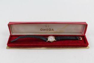 OMEGA 9ct Gold Cased Ladies Vintage WRISTWATCH Hand-wind WORKING Boxed // OMEGA 9ct Gold Cased