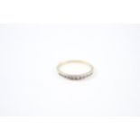 9ct gold diamond half eternity ring (1.2g) Size P