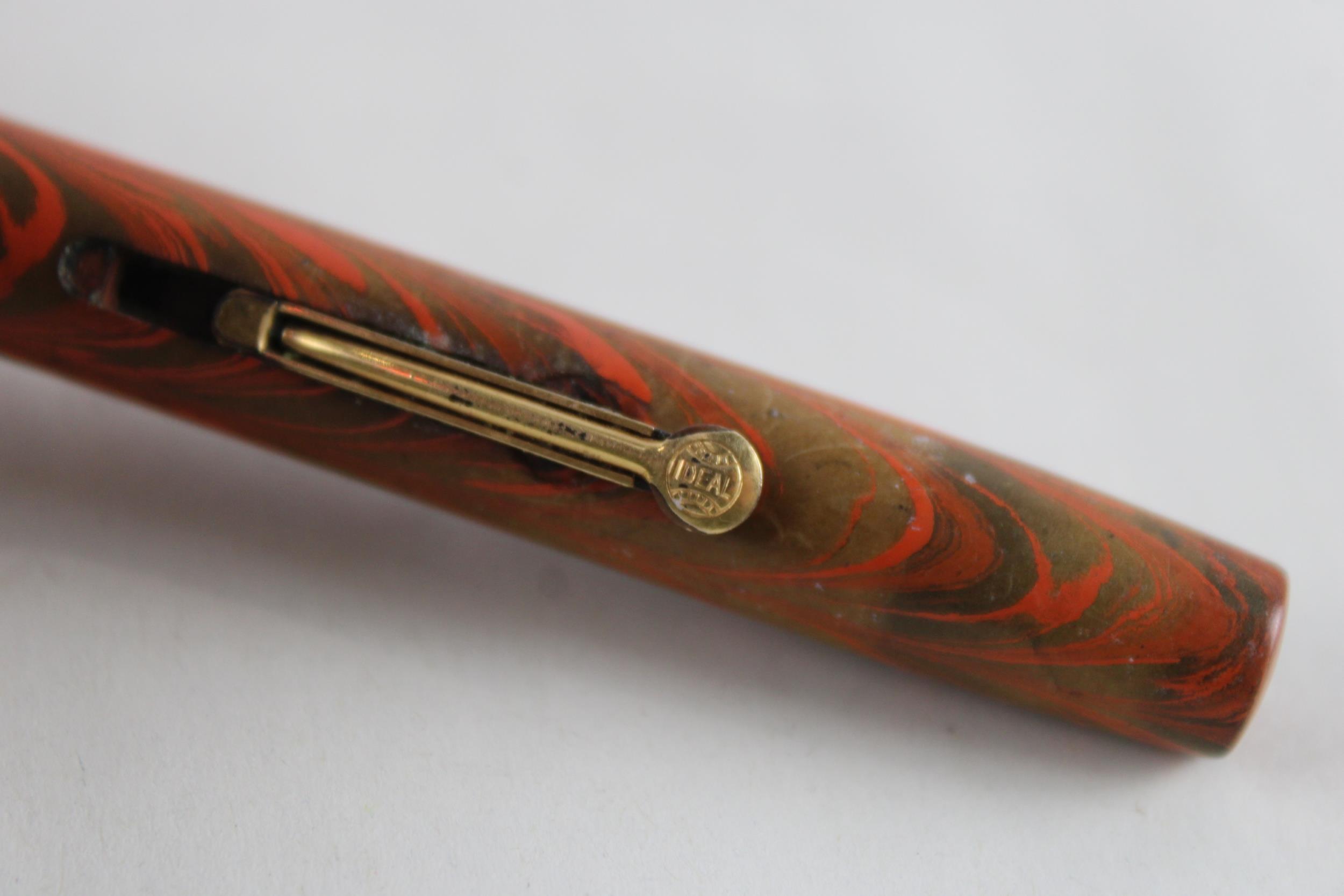 Vintage WATERMAN Light Wood Effect Fountain Pen w/ 14ct Nib, 9ct Banding WRITING // Dip Tested & - Image 5 of 6