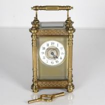 A midsize carriage clock 110mm x 70mm. Clock runs //