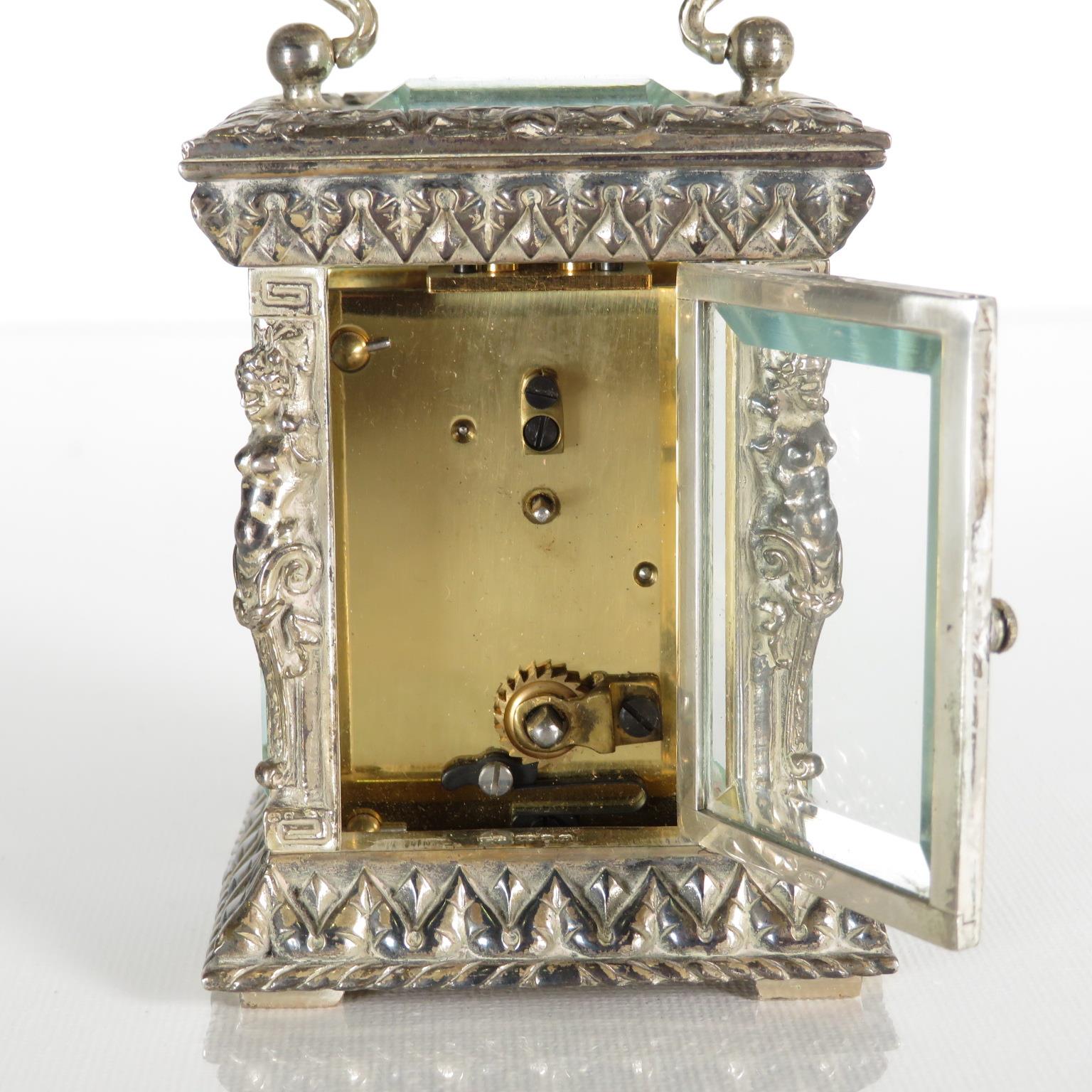 A Charles Frodsham small sized carriage clock full London silver hallmarks. Fully running // - Image 4 of 6