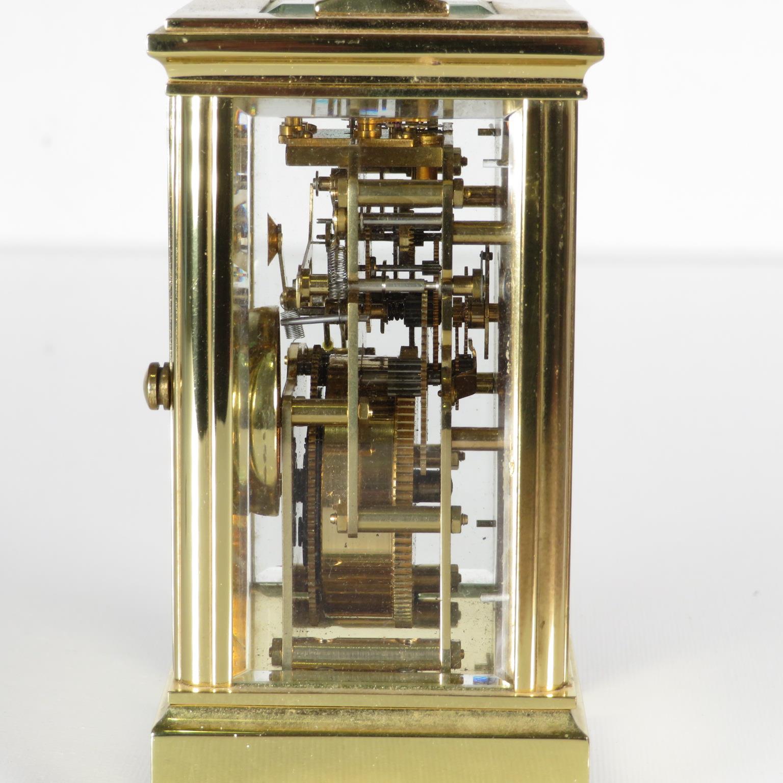 A Woodford midsized chiming carriage clock with 13 unadjusted jewel. 120mm x 80mm. Fully running // - Image 5 of 6