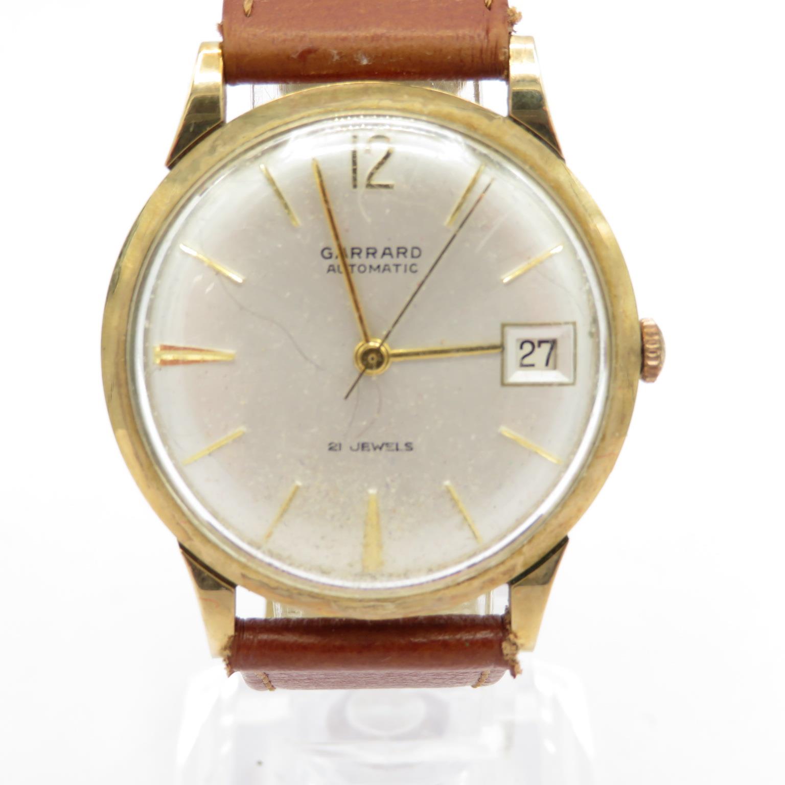 Garrarde 9 ct gold cased gents vintage wristwatch automatic working ETA 2472 21 jewel automatic - Image 3 of 10