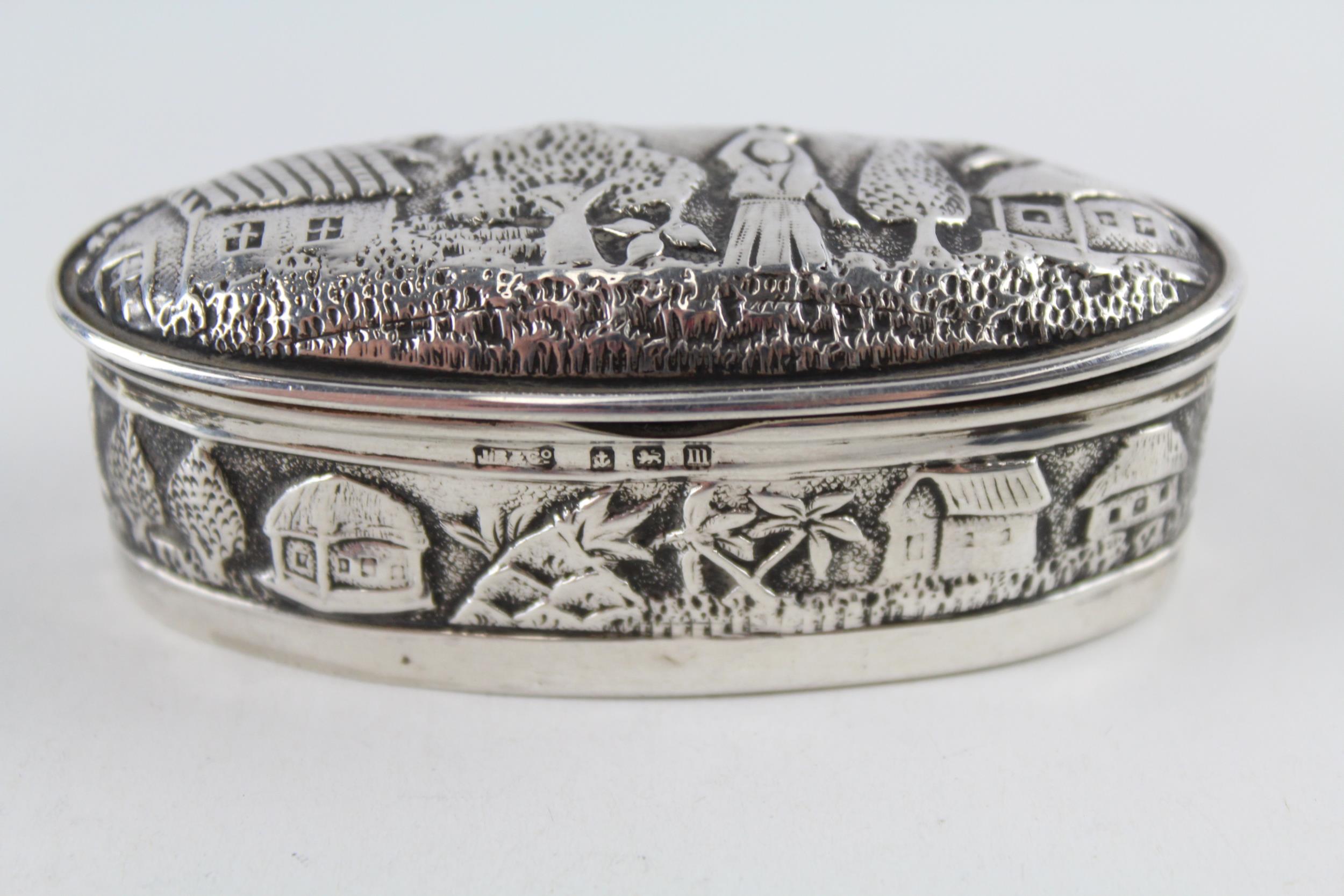 Antique Hallmarked 1911 Birmingham Sterling Silver Figural Trinket Box (31g) // Maker - - Image 2 of 5