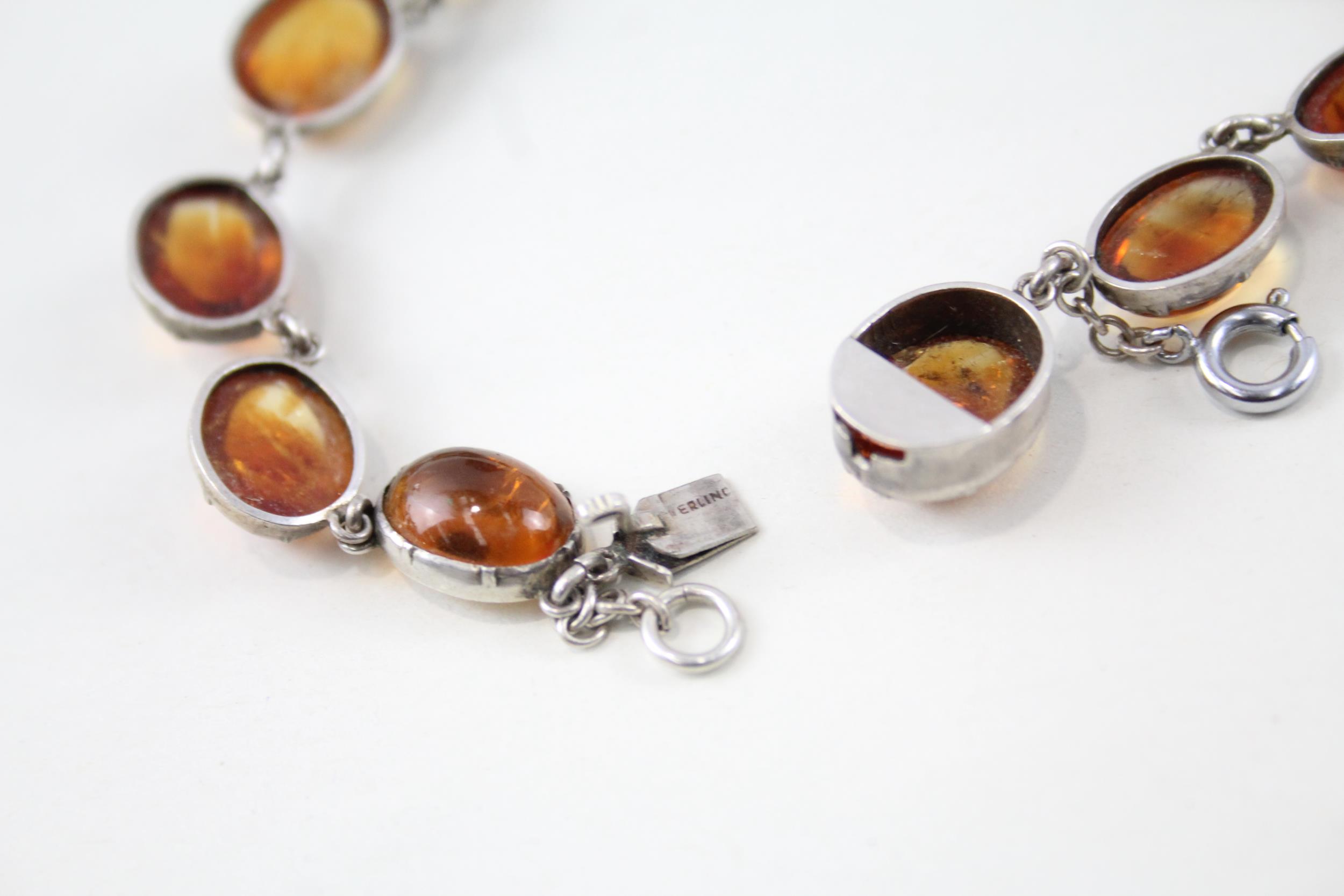 Silver Citrine panel necklace (35g) - Image 4 of 4