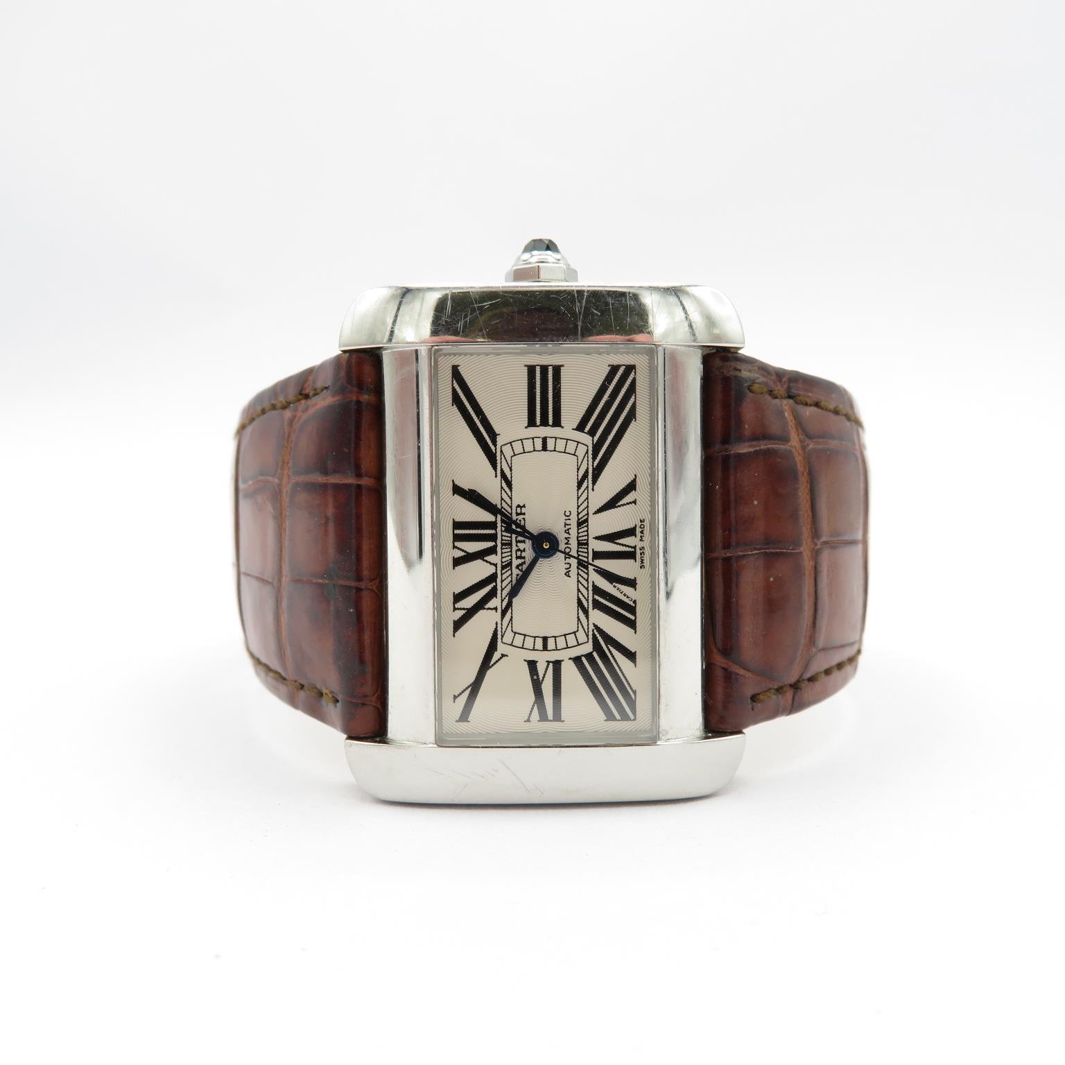 Cartier Tank Divan Men's mechanical wristwatch automatic working Cartier signed ETA 2000 - 1 - Image 3 of 5