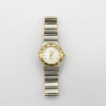 Omega Constellation Ladies steel and 18 ct gold quartz wristwatch requires service/repair requires