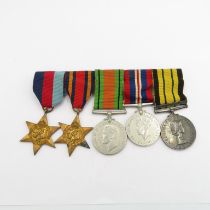 A selection of medals including 1939-45 star medal from The Battle of Britain. Also the Burma star