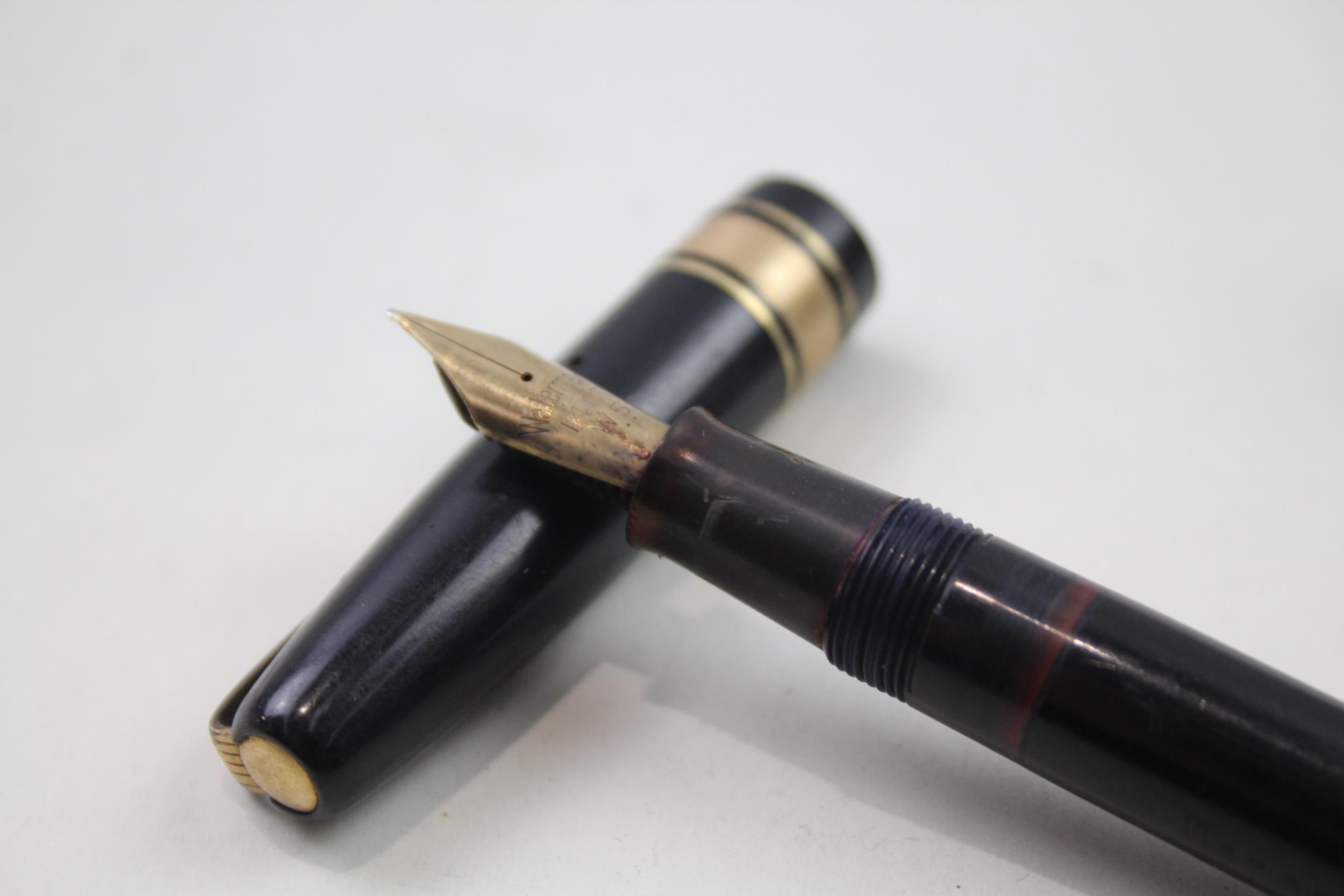 2 x Vintage WATERMAN Fountain Pens w/ 14ct Gold Nibs WRITING Inc 50, Black Etc // Dip Tested & - Image 2 of 6