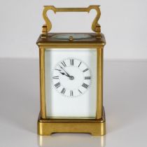 A large carriage clock 140mm x 90mm full chiming mechanism. Clock requires full service //