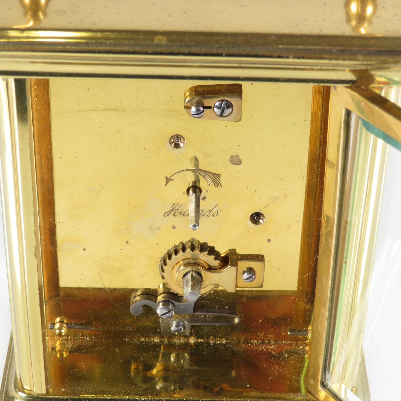 A midsize French movement carriage clock. Clock runs. 120mm x 80mm // - Image 4 of 6