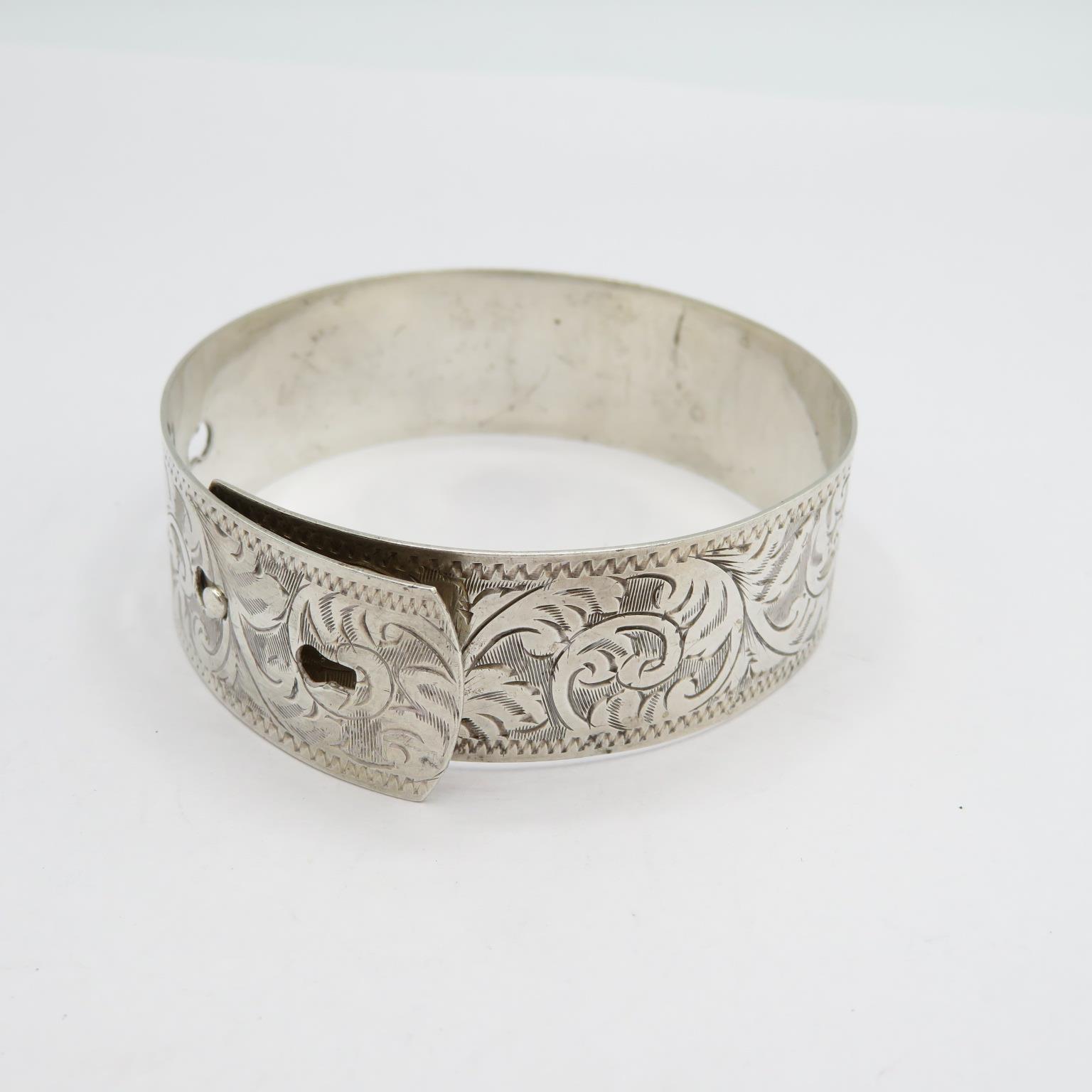 A pair of car collar bracelets 925 silver 40.5g - Image 5 of 6