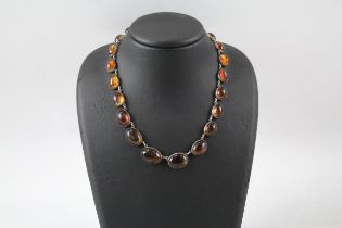 Silver Citrine panel necklace (35g)