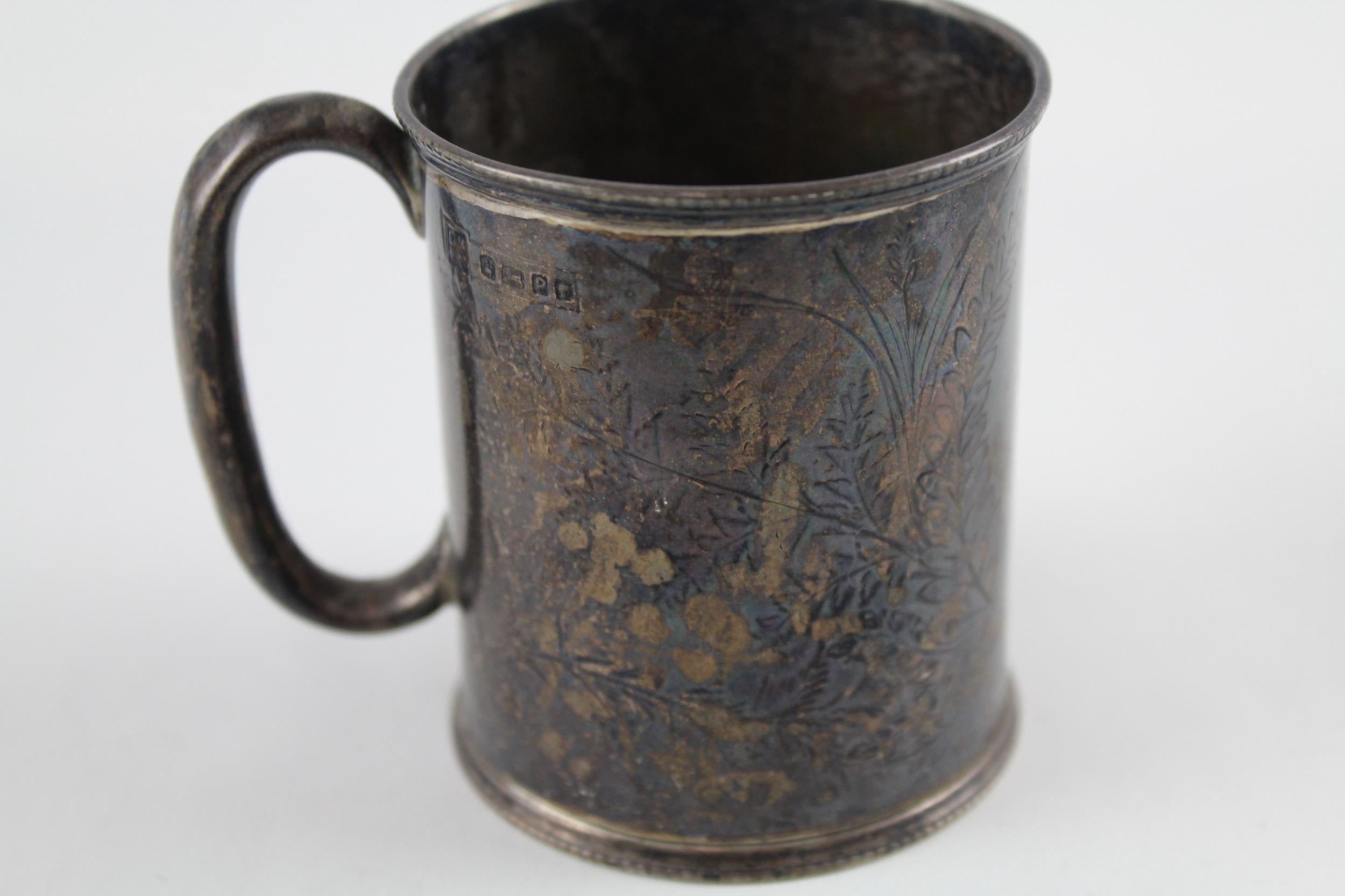 Antique Victorian 1882 Sheffield Sterling Silver Christening Cup w Engraving 81g // Maker - - Bild 3 aus 4