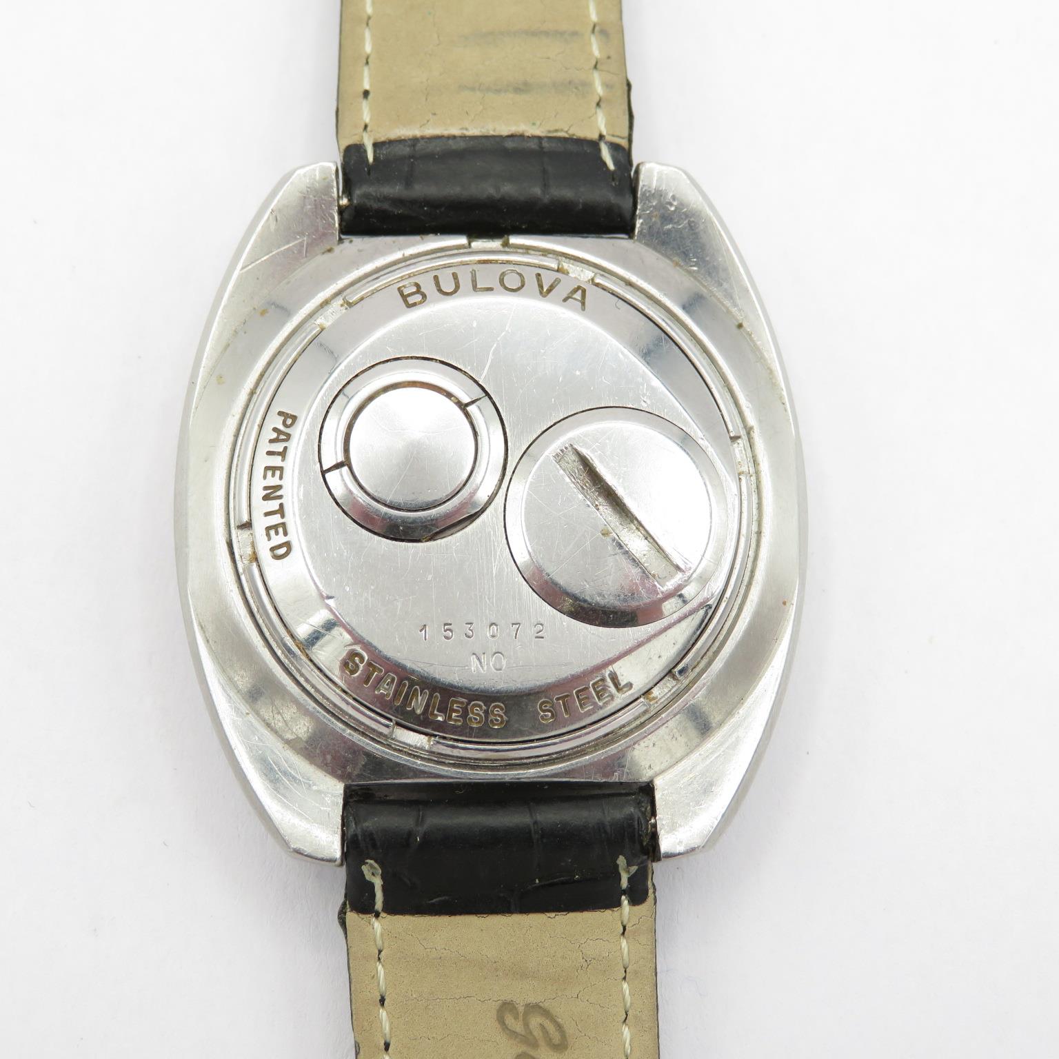 Bulova Accutron Spaceview 214 gents rare tuning fork wristwatch working at time of listing. Circa - Image 7 of 9