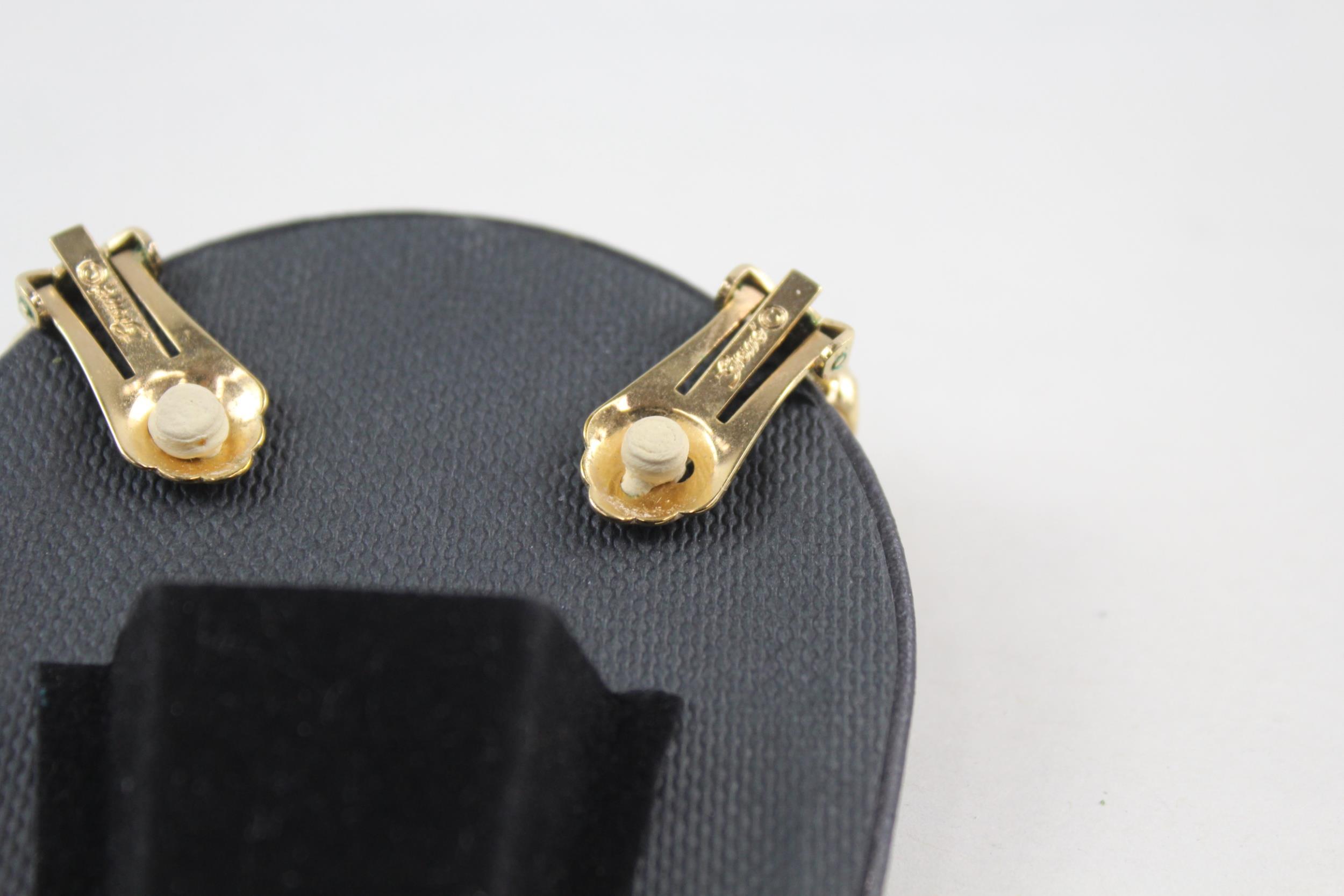 Pair of gold tone stone set clip on earrings by designer Grosse (25g) - Image 6 of 8