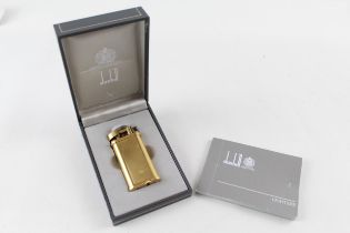 DUNHILL Unique Gold Plated Lift Arm Cigarette Lighter Original Box 59273 // UNTESTED In previously