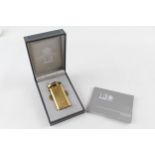 DUNHILL Unique Gold Plated Lift Arm Cigarette Lighter Original Box 59273 // UNTESTED In previously