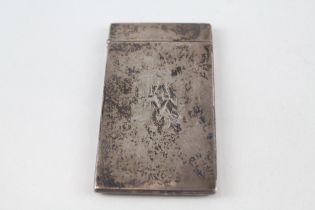 Antique Victorian 1889 Birmingham STERLING SILVER Calling Card Case (32g) // w/ Personal Engraving