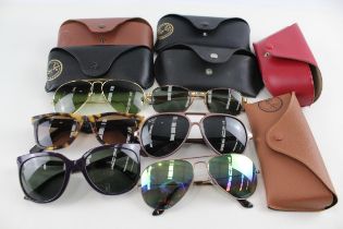 6 x Designer RayBan Sunglasses W/ Cases // Items are in previously owned condition Signs of age &