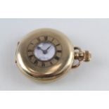 Rolled Gold Gents Vintage Half Hunter Pocket Watch Hand-wind WORKING // Rolled Gold Gents Vintage