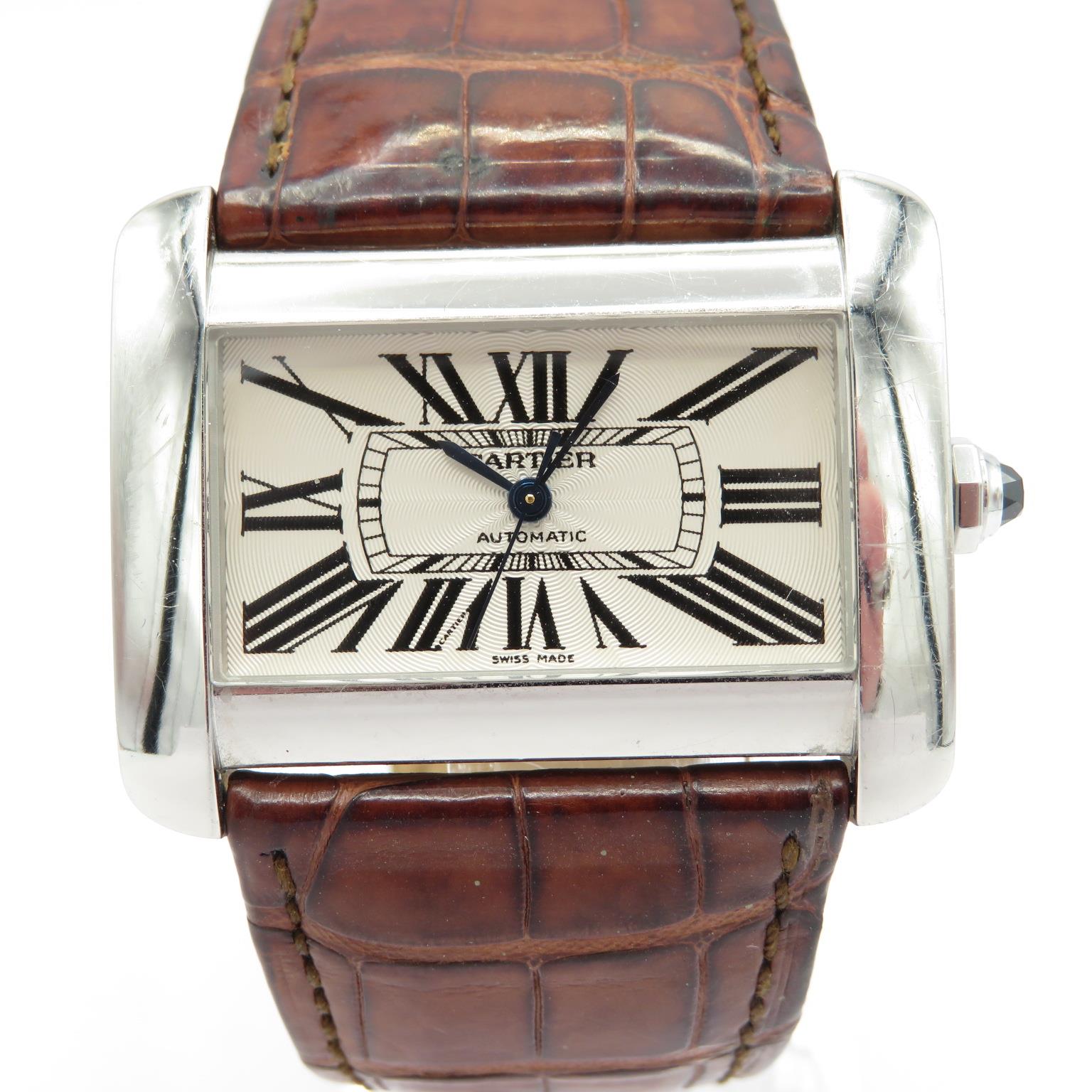 Cartier Tank Divan Men's mechanical wristwatch automatic working Cartier signed ETA 2000 - 1 - Image 2 of 5