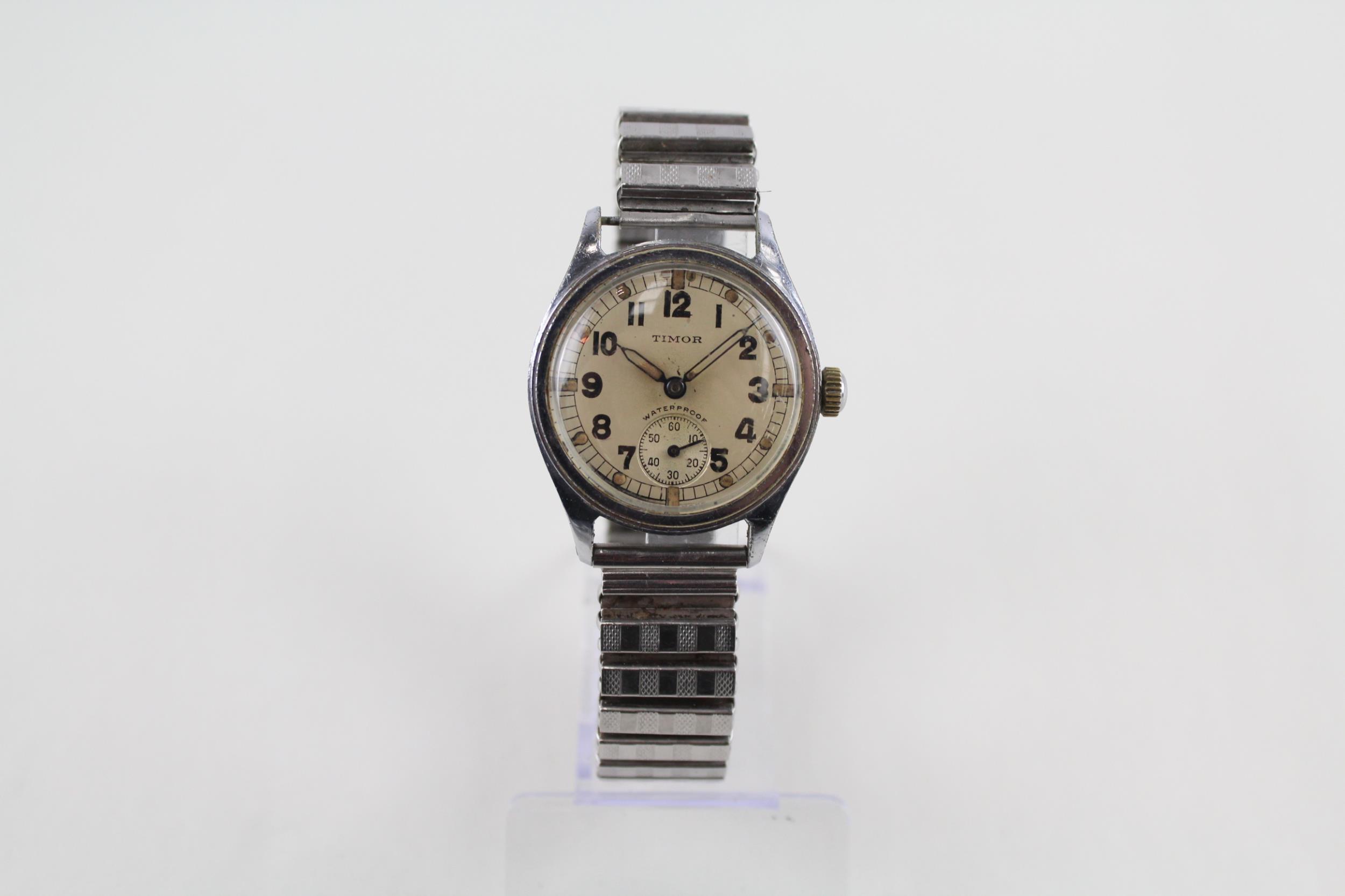 TIMOR A.T.P. Gents WWII Era Military Issued WRISTWATCH Hand-Wind WORKING // TIMOR A.T.P. Gents