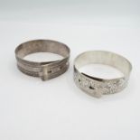 A pair of car collar bracelets 925 silver 40.5g