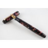 Vintage PARKER Duofold Burgundy Fountain Pen w/ 18ct Gold Nib WRITING // Dip Tested & WRITING In