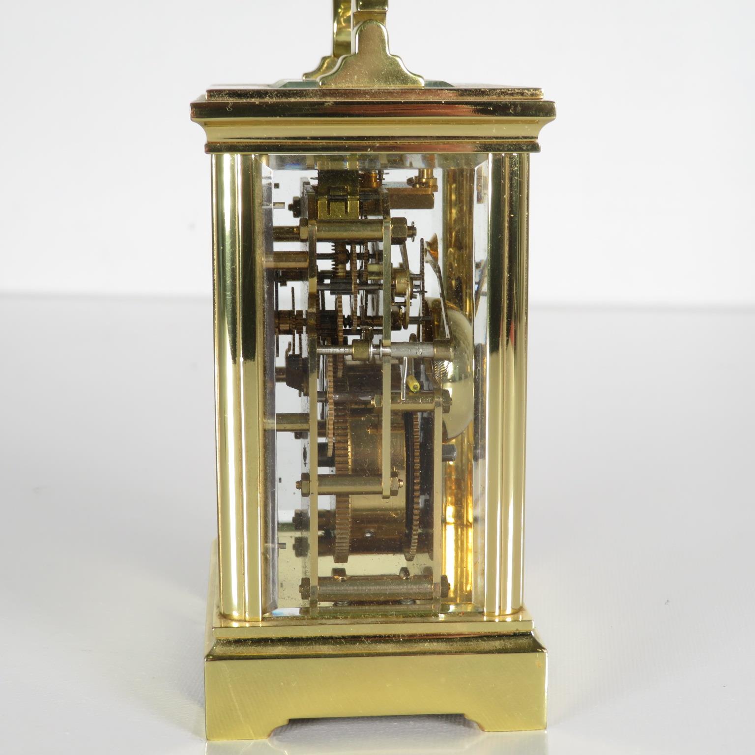 A Woodford midsized chiming carriage clock with 13 unadjusted jewel. 120mm x 80mm. Fully running // - Image 3 of 6
