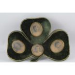 Antique Shamrock Irish Velvet Photo Frame Chancellor & Son Dublin // Items are in antique