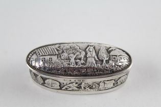 Antique Hallmarked 1911 Birmingham Sterling Silver Figural Trinket Box (31g) // Maker -