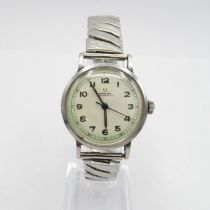 Omega Chronometer Gents Vintage Military style wristwatch handwind working 1940s luminous painted