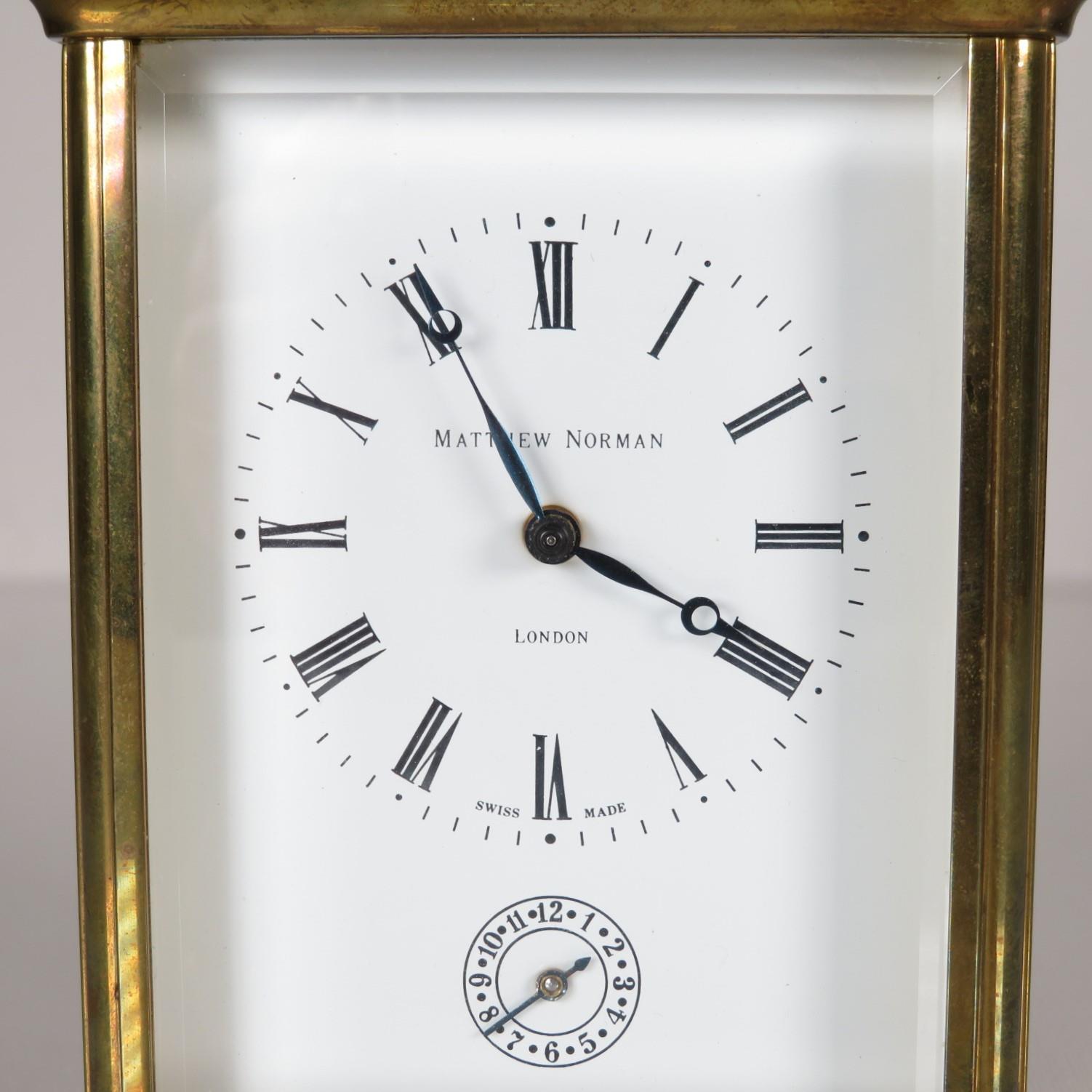 A midsize chiming carriage clock by Matthew Norman of London Matthew Norman Switzerland movement. - Image 2 of 7