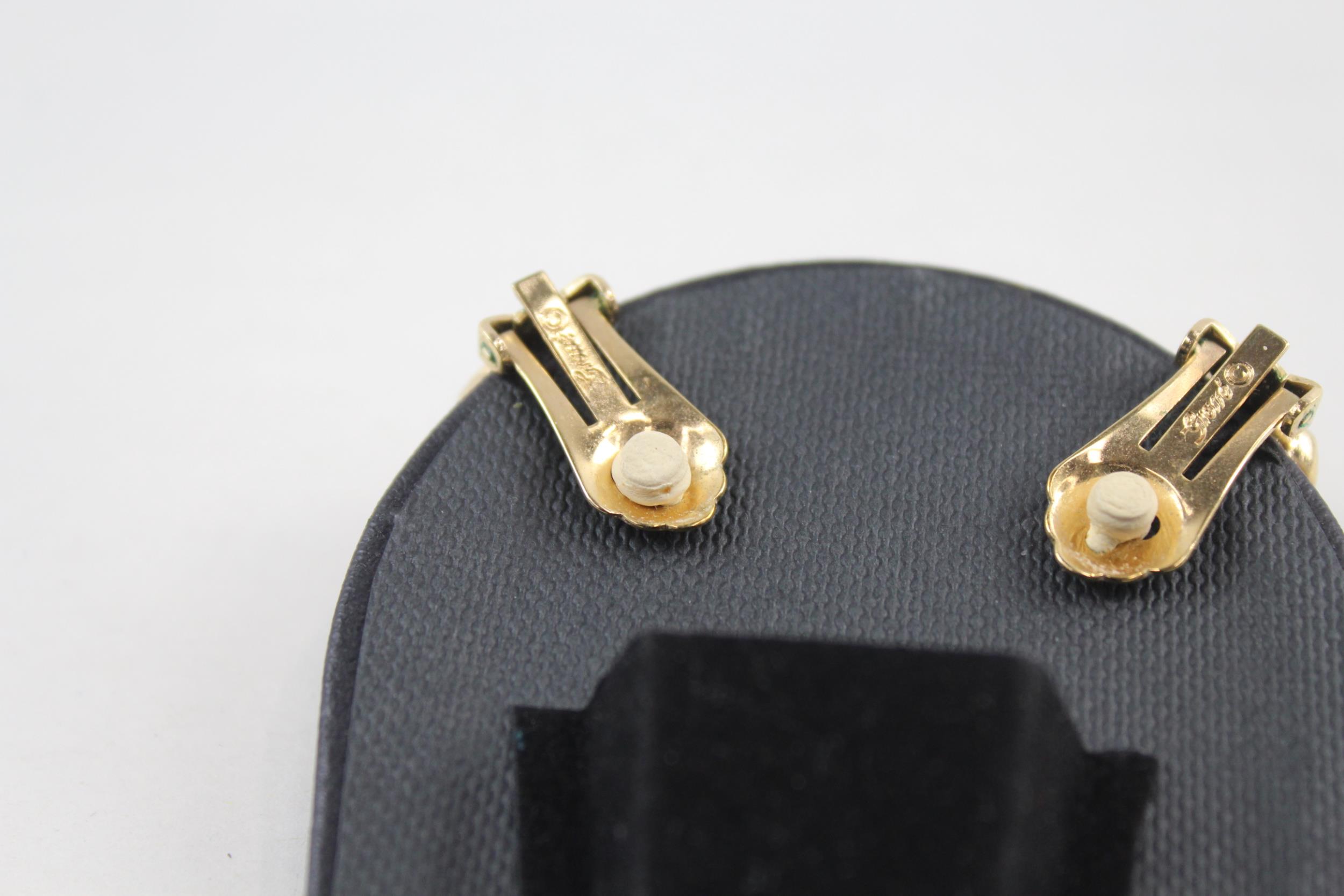 Pair of gold tone stone set clip on earrings by designer Grosse (25g) - Image 7 of 8