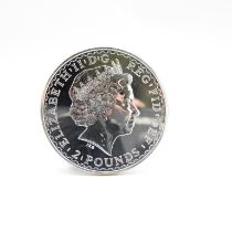 A 1oz Brittania pure silver coin