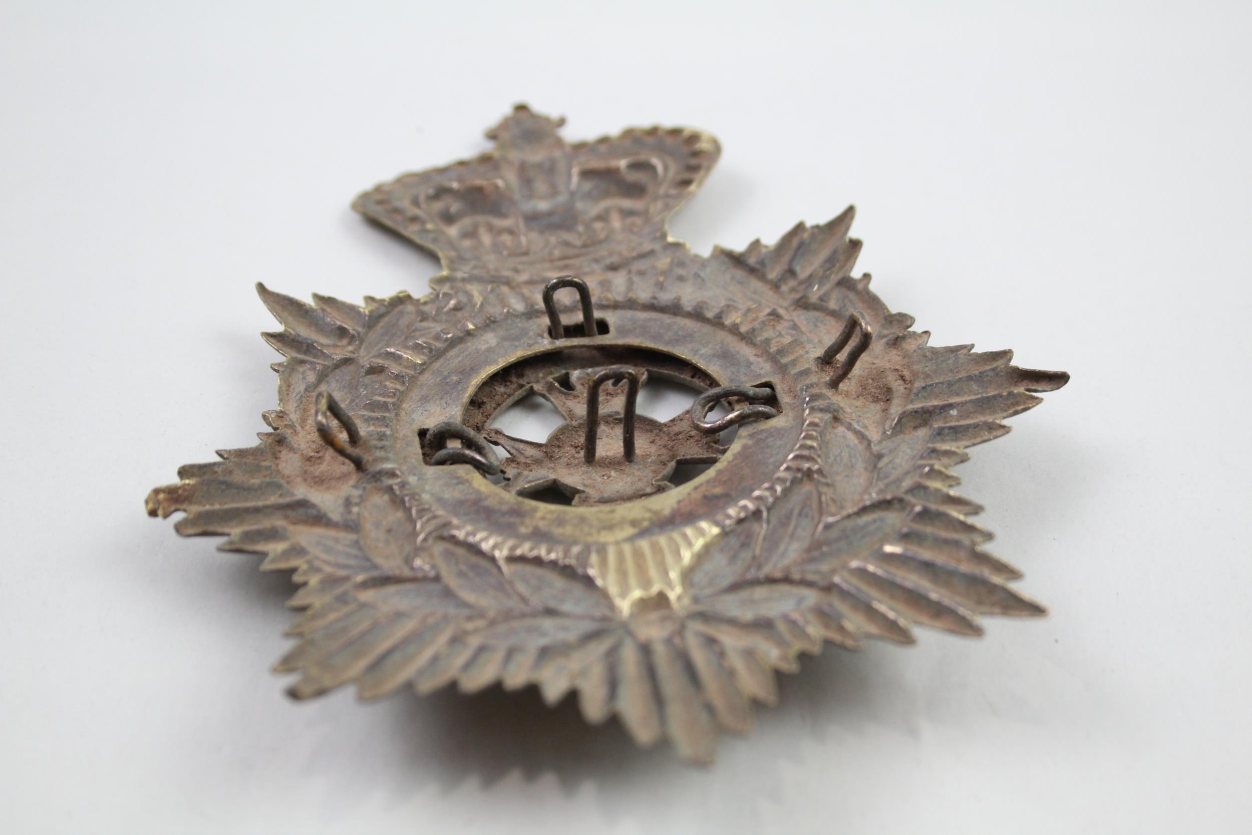 Victorian Military Helmet Plate with Derbyshire Centre Badge // Victorian Military Helmet Plate with - Image 7 of 8