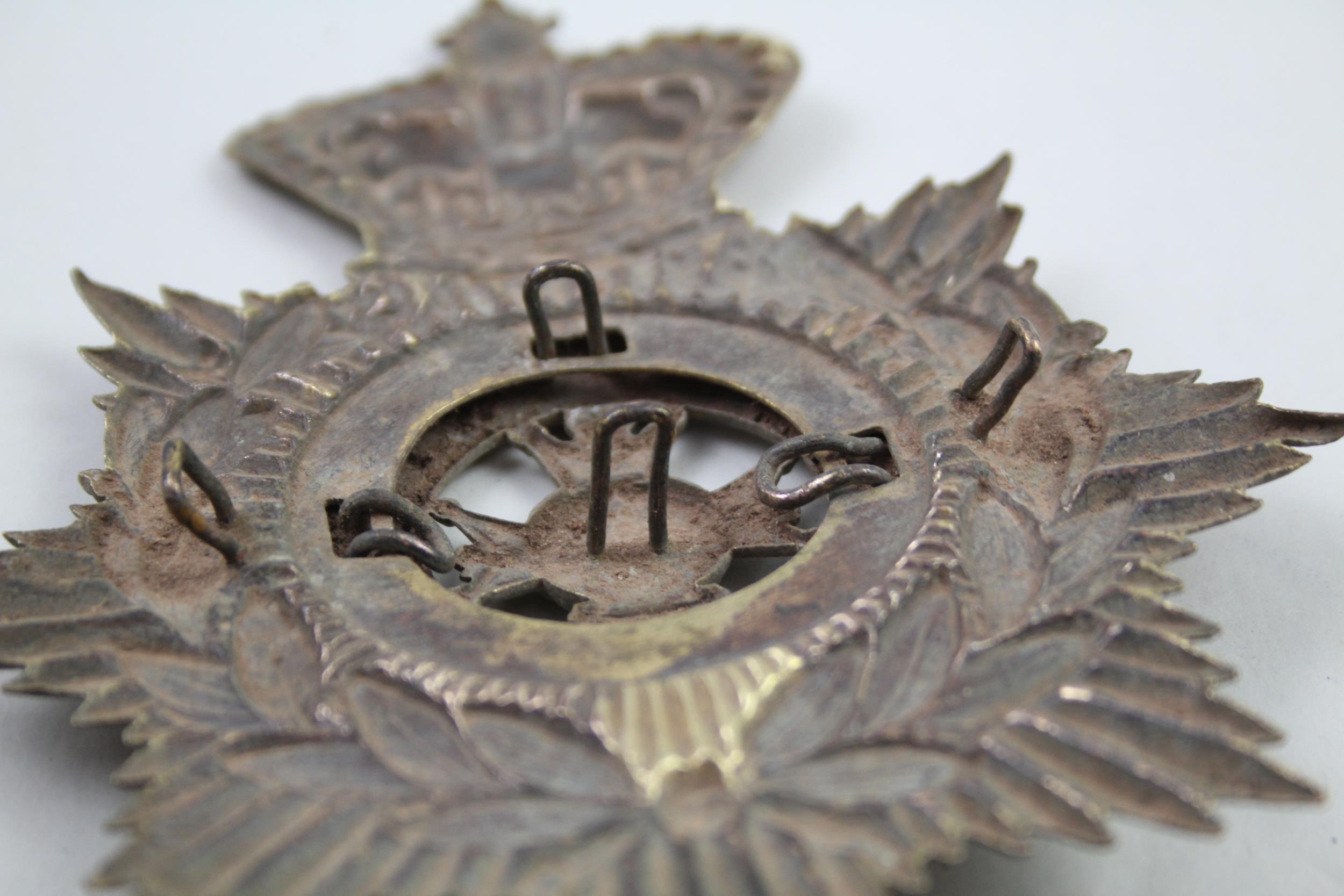 Victorian Military Helmet Plate with Derbyshire Centre Badge // Victorian Military Helmet Plate with - Image 8 of 8