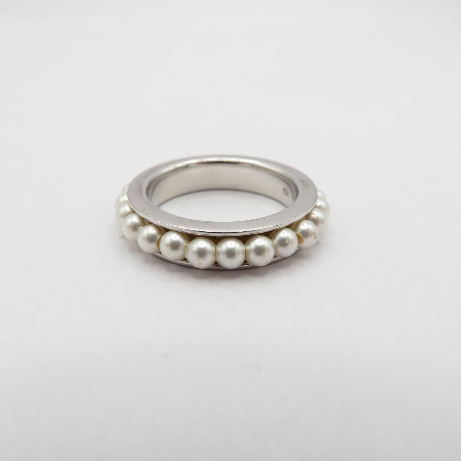 Three silver rings by designer Emporio Armani (15g) - Image 3 of 8