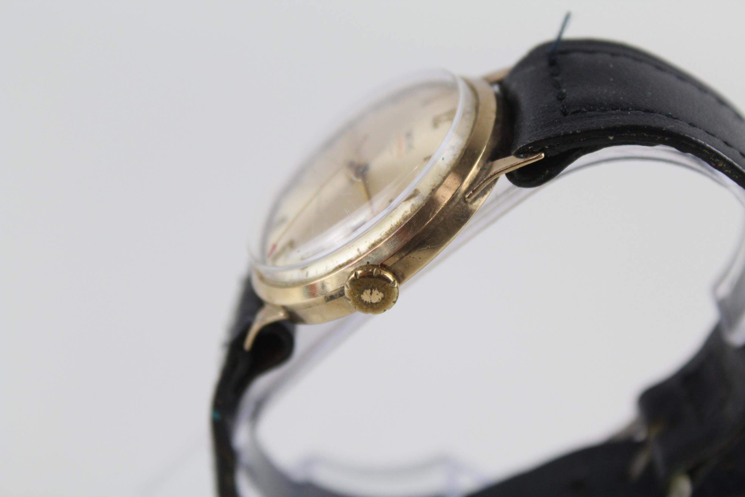 SMITHS 9ct Gold Cased Gents Vintage WRISTWATCH 21 Jewel Hand-wind WORKING // SMITHS 9ct Gold Cased - Image 3 of 6