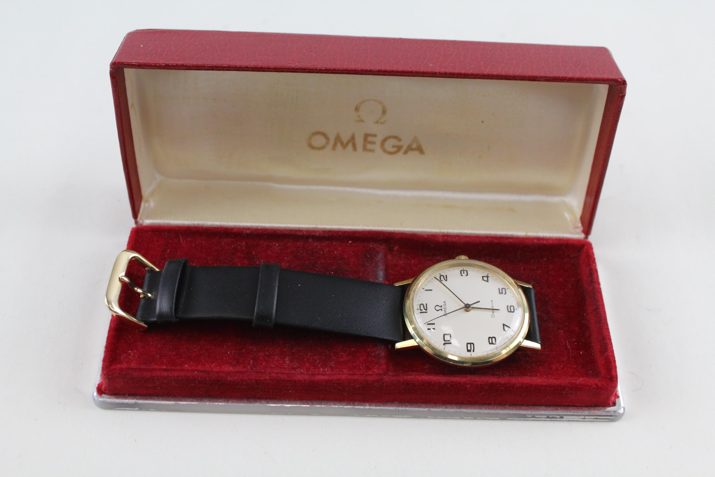 OMEGA GENEVE 131.019 SP Gents Vintage Gold Tone WRISTWATCH Hand-wind WORKING // OMEGA GENEVE 131.019