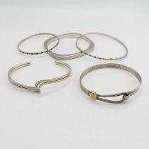 4 x silver bracelets 49.7g