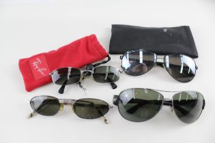 Collection of Designer RayBan Sunglasses Inc Cases Etc x 4 // Items are in previously owned