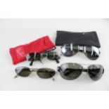 Collection of Designer RayBan Sunglasses Inc Cases Etc x 4 // Items are in previously owned