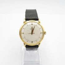 Omega 18ct gold cased gents vintage wristwatch automatic requires service Omega bumper 17 jewels