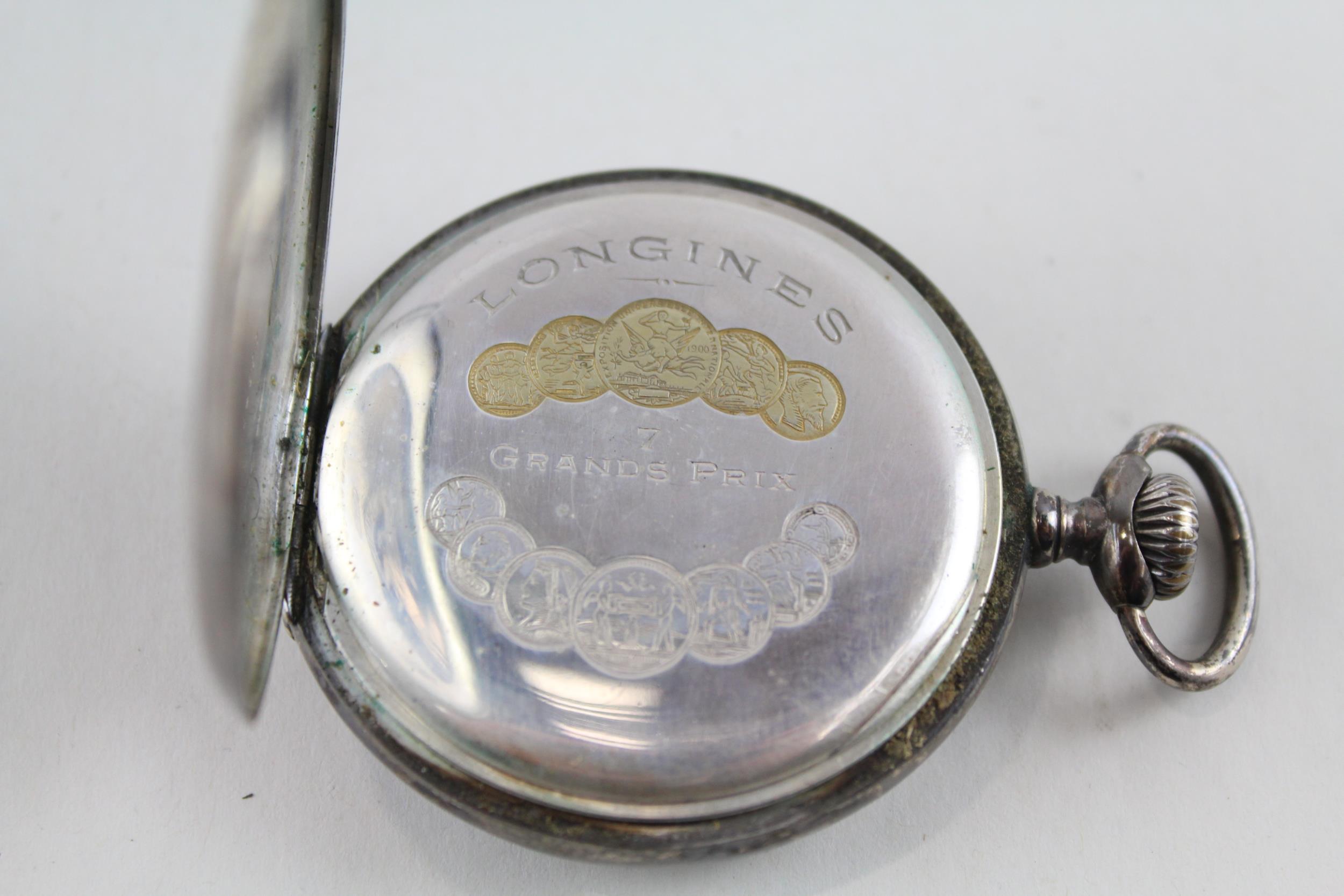 LONGINES Sterling Silver Military Interest Presentation Pocket Watch WORKING // LONGINES Sterling - Image 5 of 6