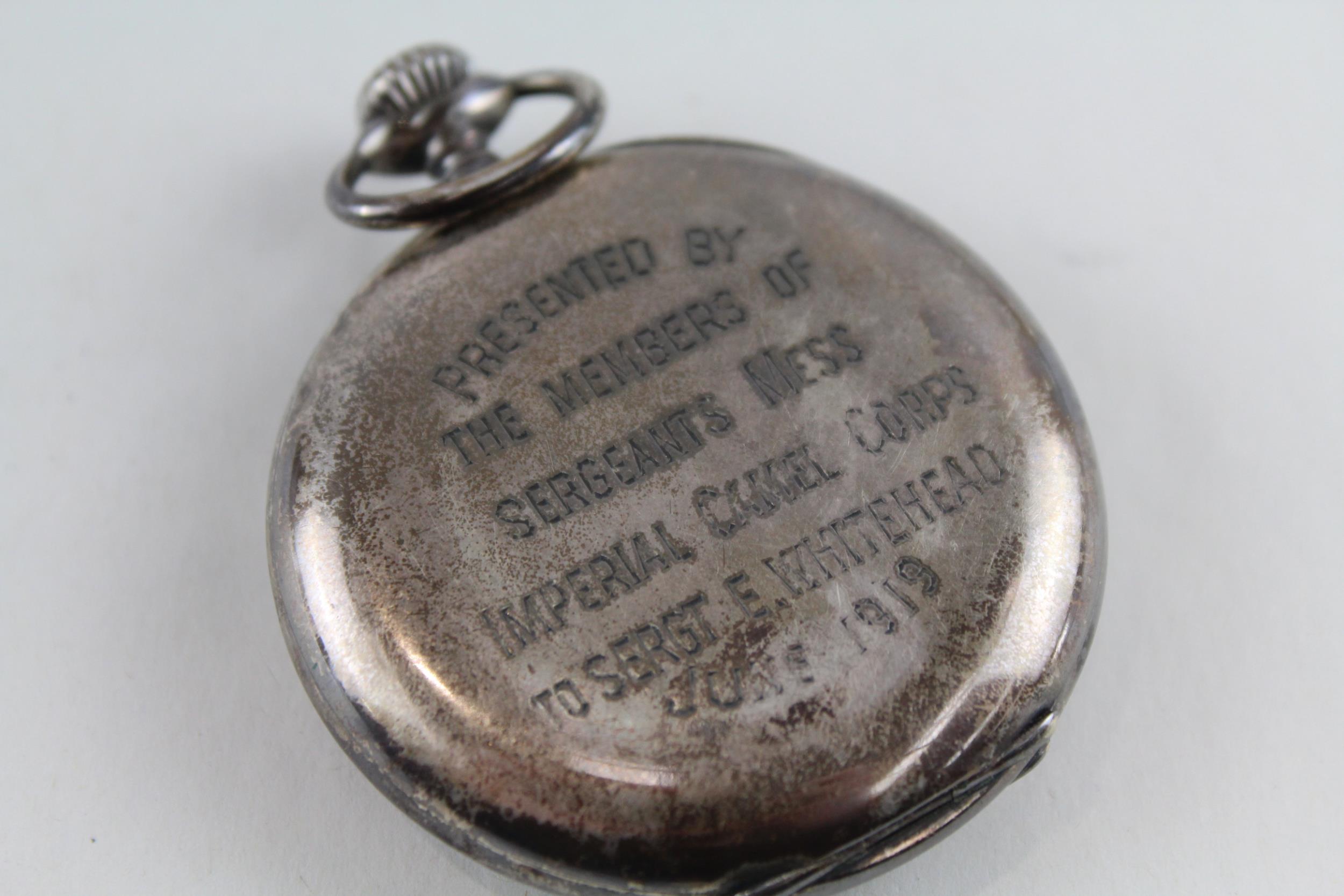 LONGINES Sterling Silver Military Interest Presentation Pocket Watch WORKING // LONGINES Sterling - Image 4 of 6