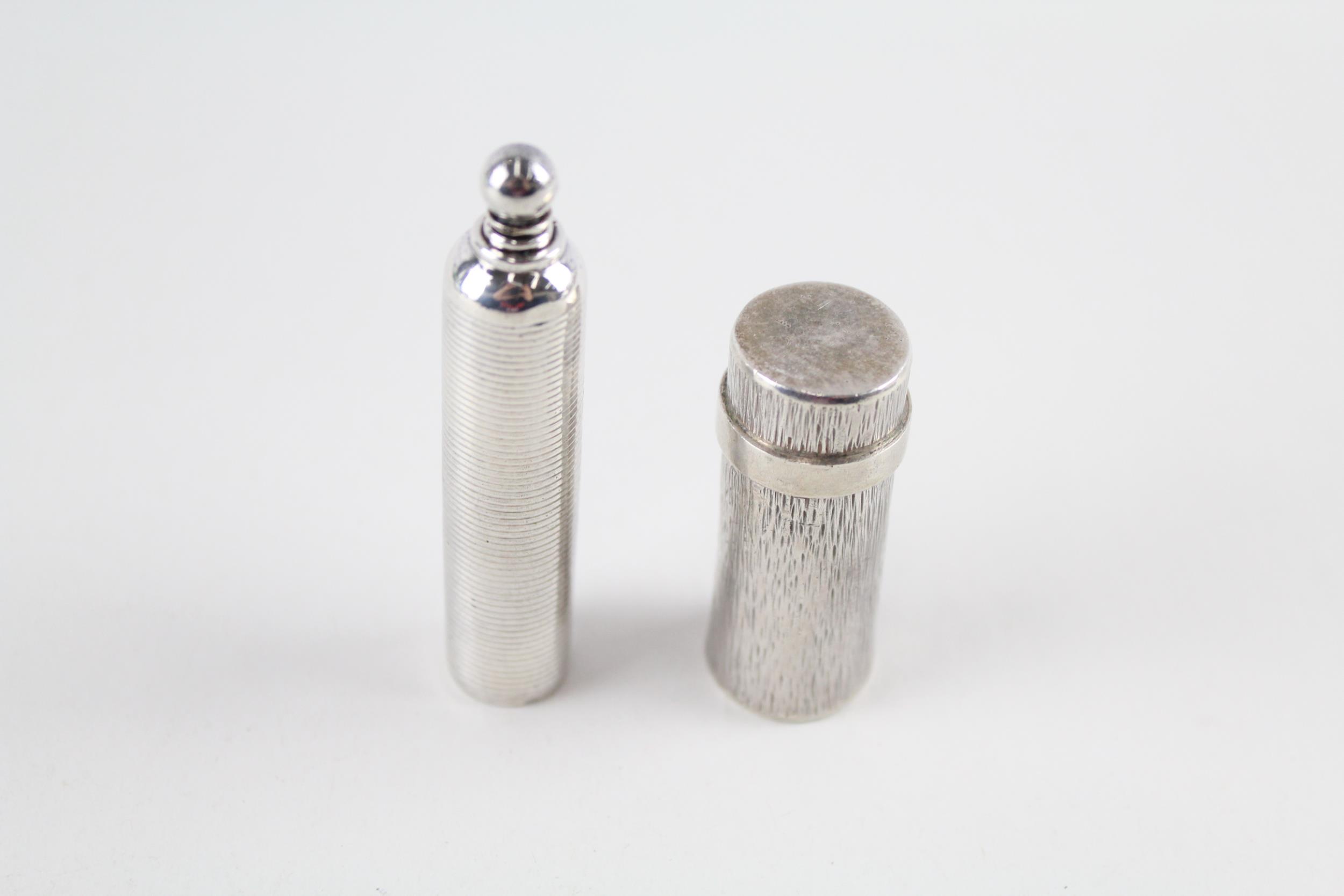 2 x Vintage .925 Sterling Silver Ladies Lipstick Case & Scent Bottle Etc (33g) // XRF TESTED FOR